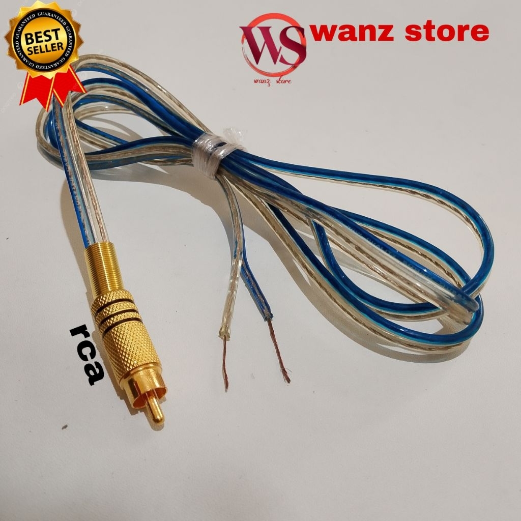 kabel Rca male buntung/ sambungan speaker