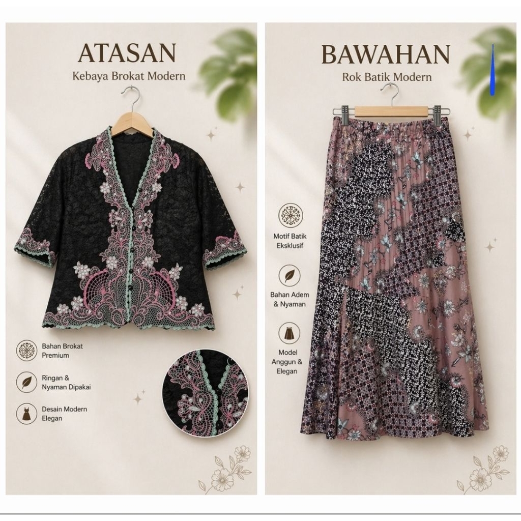 Outer kebaya modern hitam