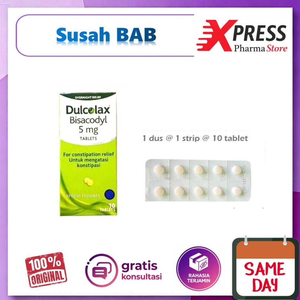 XPRESS  Dulcolax 10 Tablet Konstipasi Pelancar BAB Dulcolak Dulkolak Dulkolax Dulcolaks Dulkolaks