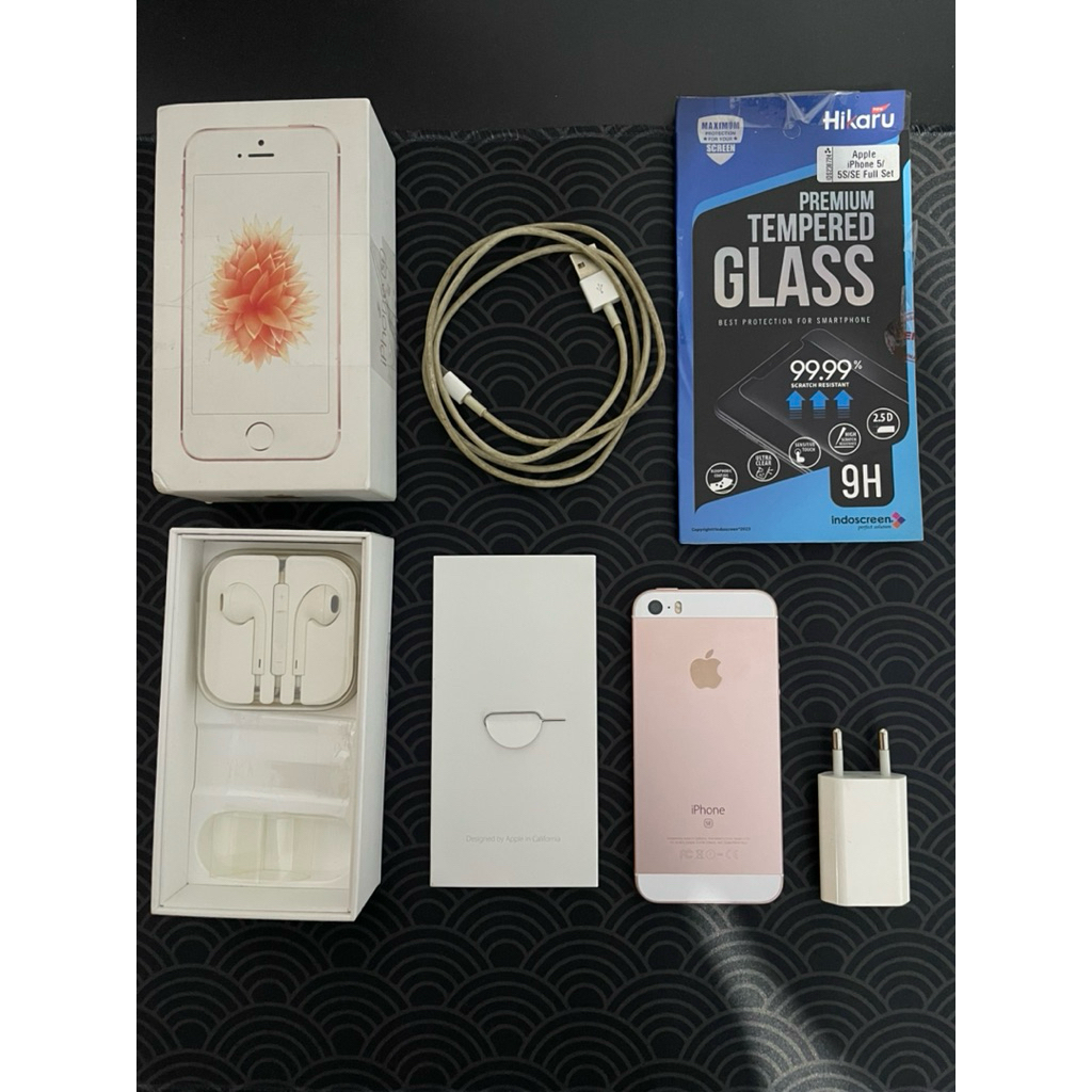 iPhone SE 2016 Rose Gold 32GB Second Fullset Mulus No Minus
