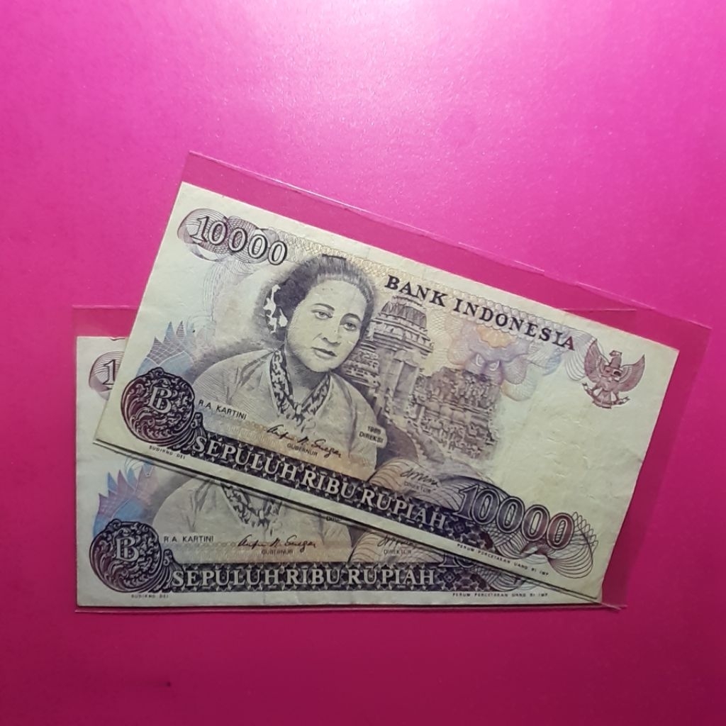 uang 10000 rupiah kartini 1985