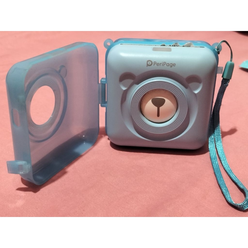 Preloved PeriPage Printer Thermal A6 Mini 203dpi Warna Biru Muda
