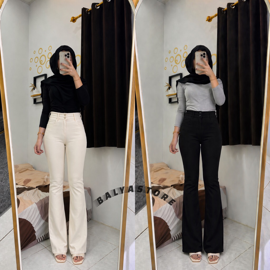 Celana Wanita Cutbray - Celana Kantor Wanita Highwaist - Celana Kerja Korean Style