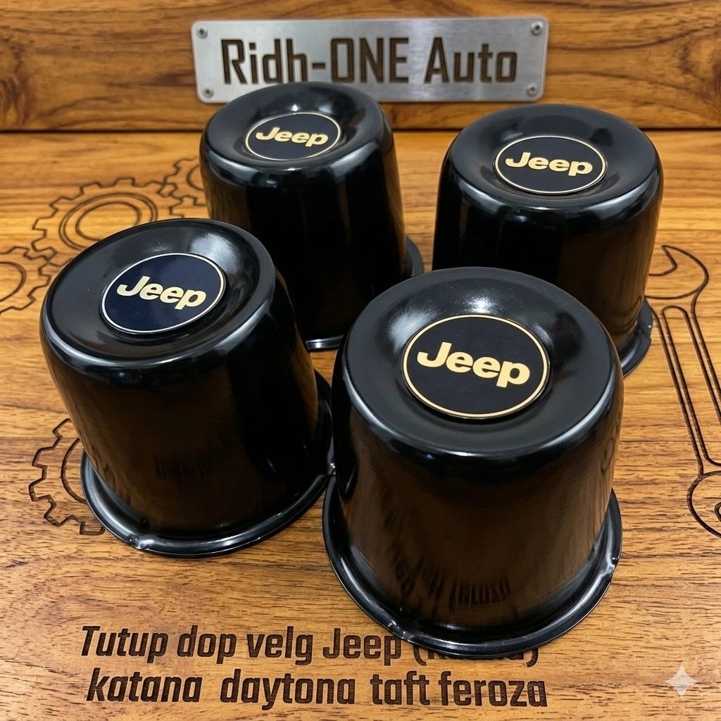 TUTUP DOP VELG MOBIL JEEP KATANA DAYTONA TAFT FEROZA JIMNY DLL DOP VELG LUBANG AS RODA DIAMETER LUAR
