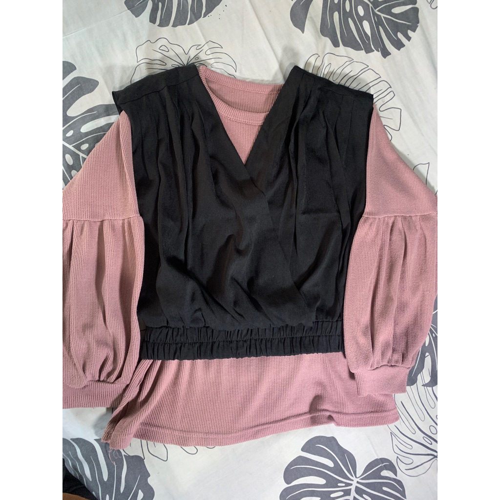 Blouse vest Preloved 2in1