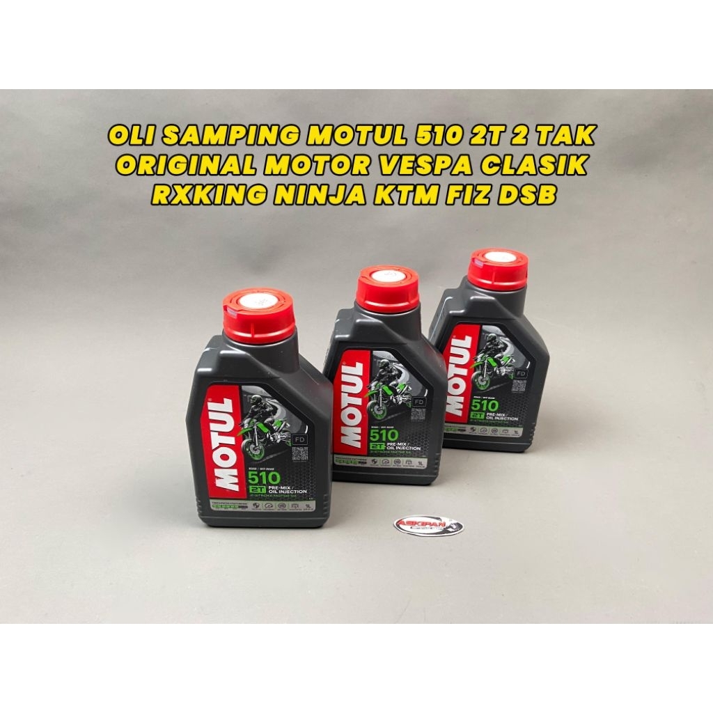 OLI SAMPING MOTUL 510 2T 2 TAK ORIGINAL MOTOR VESPA CLASIK RXKING NINJA KTM FIZ DSB. LUAR PULAU WAJI