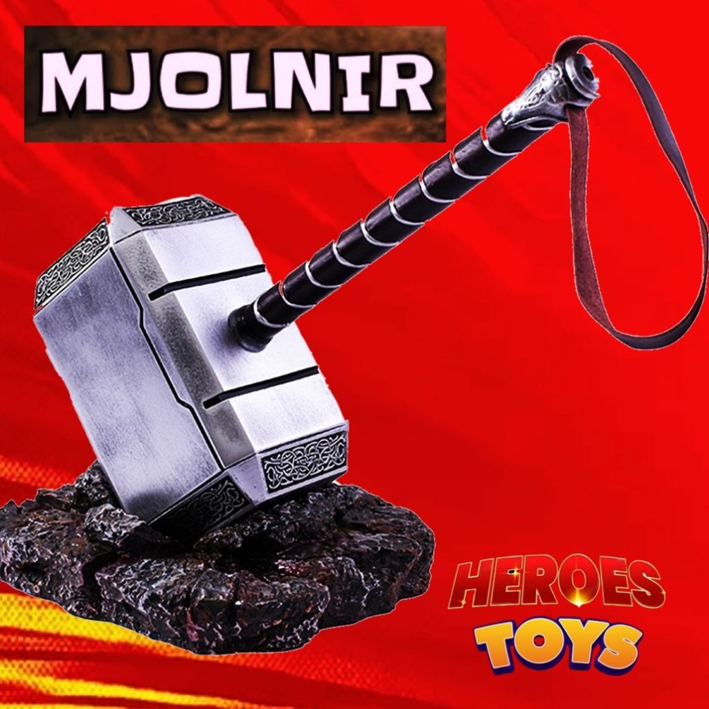 Pajangan Palu Thor Mjolnir Hammer Thor Heavy Material Include Standbase