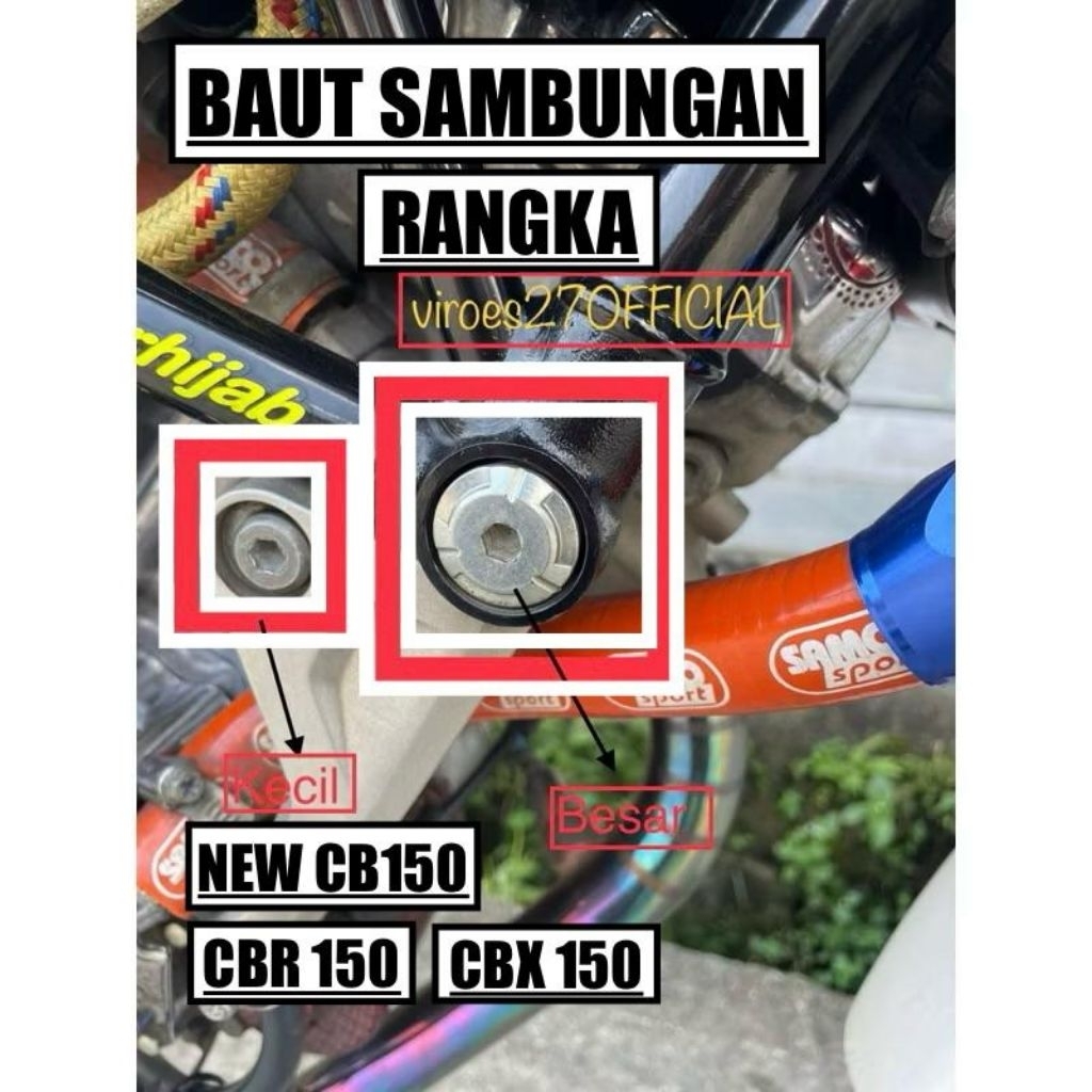 BAUT SAMBUNGAN RANGKA NEW CB150R CBR150R CBX150
