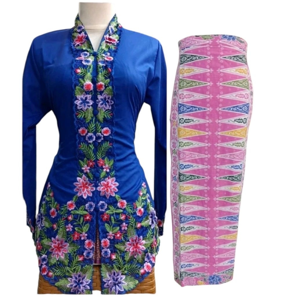 Set Baju Kebaya Encim Dewasa// Kebaya Wanita Lengan Panjang // Baju Encim Katun Bordir // Kebaya Enc