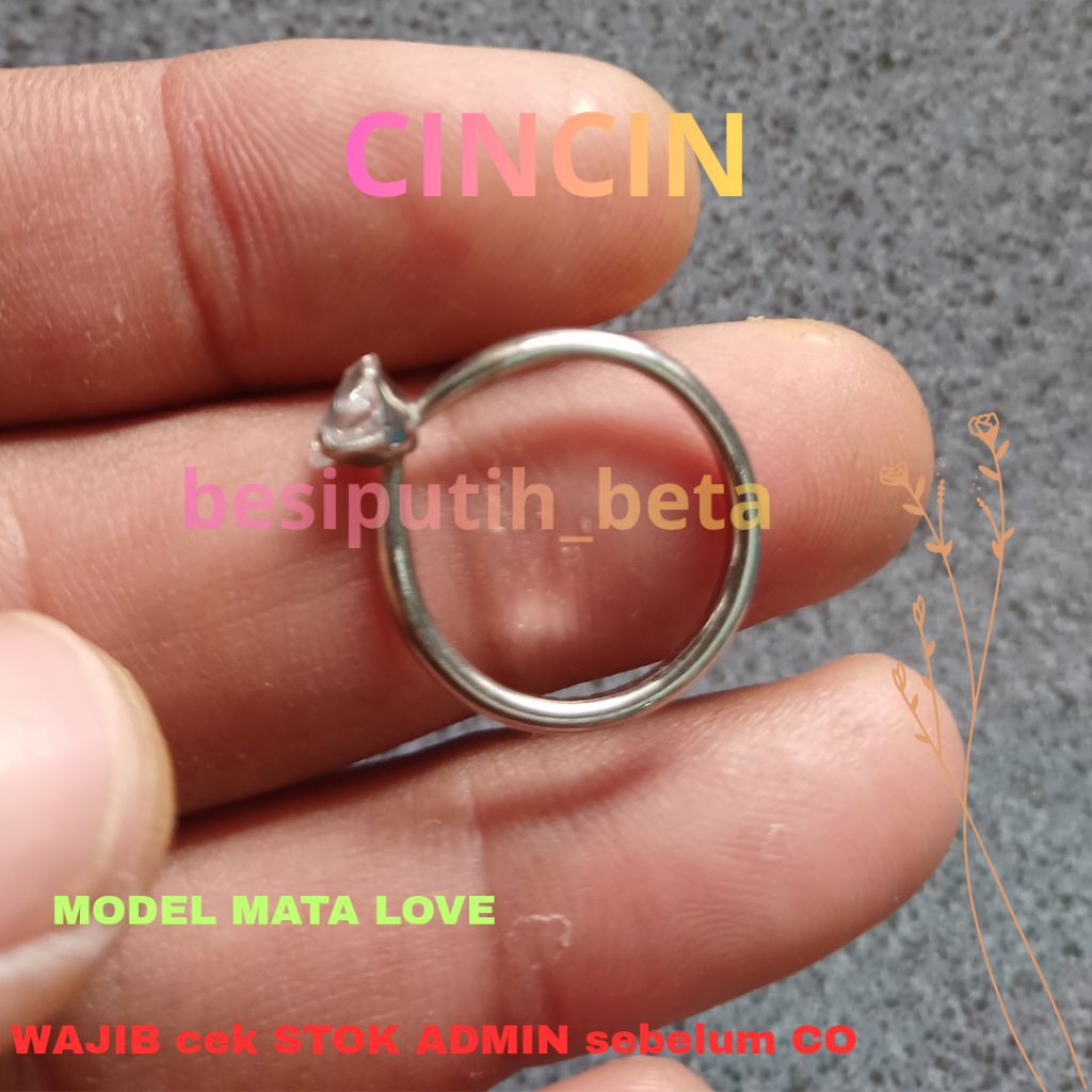 cincin besi putih ambon / besi putih asli