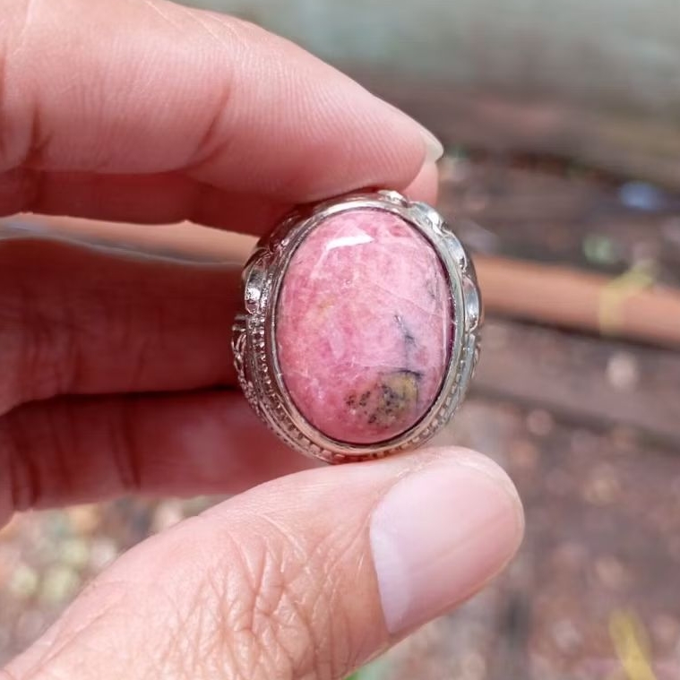Cincin batu akik kalimantan red borneo