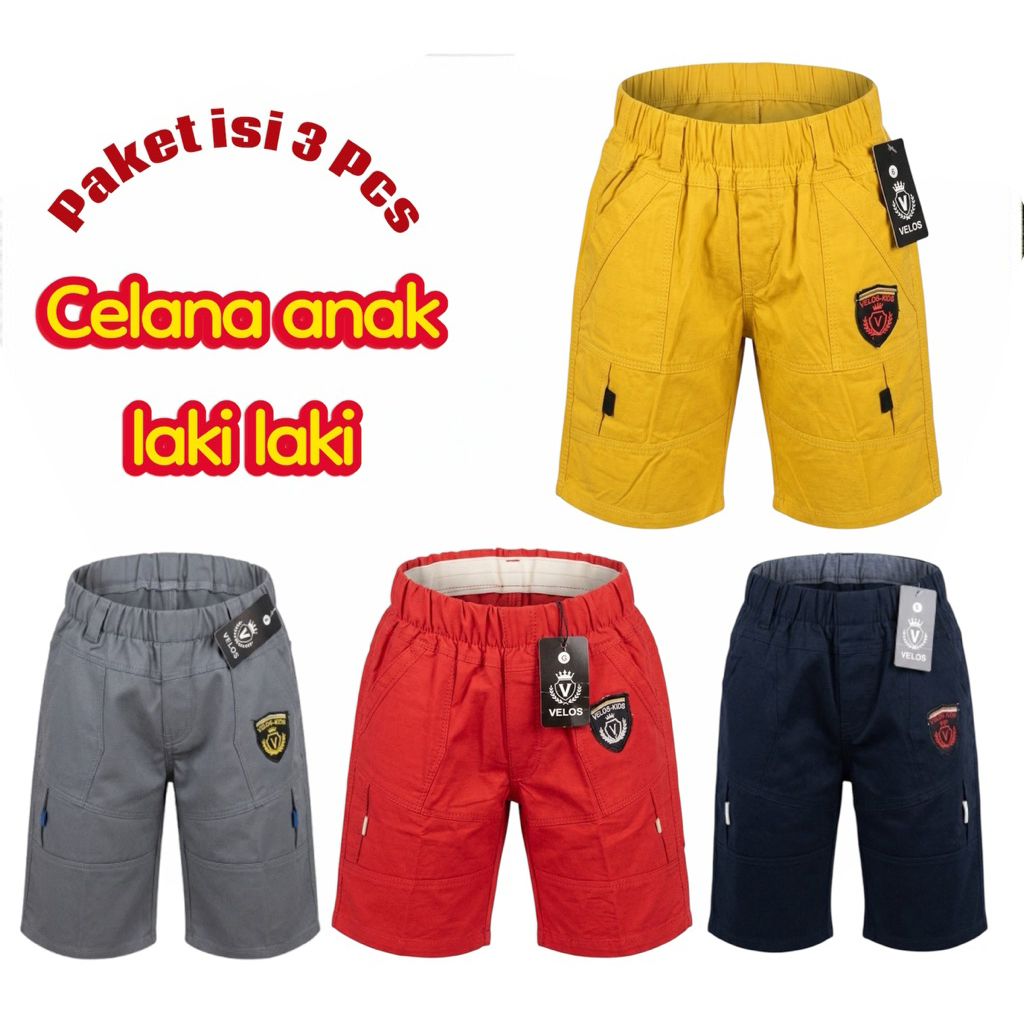 COD Paket isi 3pcs / Celana anak laki laki 10 tahun / Celana anak laki laki 4 tahun / Celana pendek 