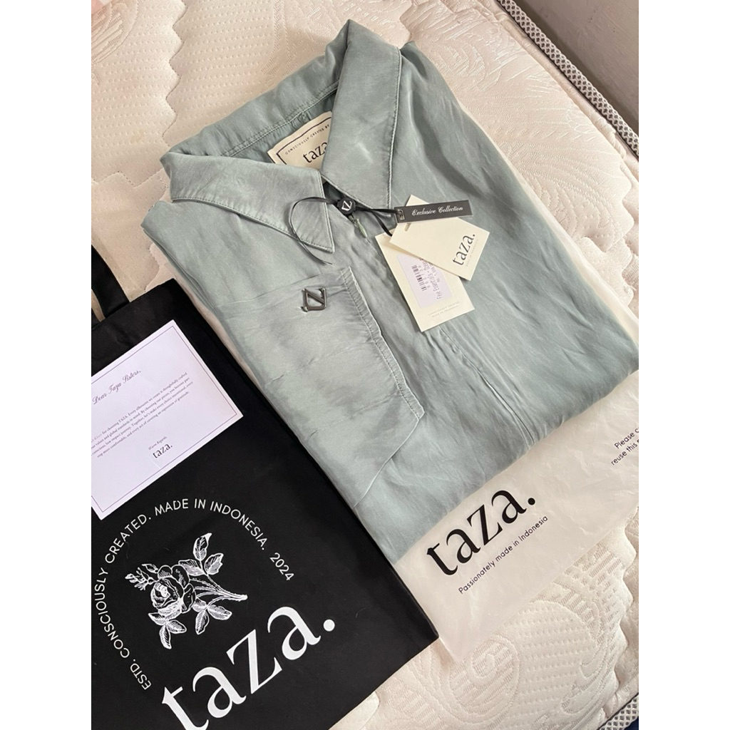 TAZA FAYE WIDE SLEEVE SIZE L 1X PAKE BLUE OCEAN