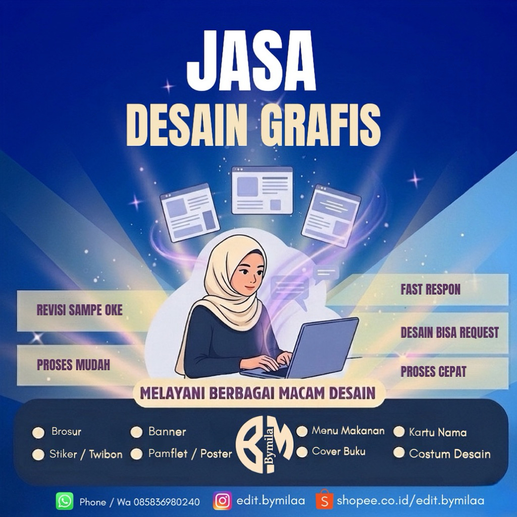 Jasa Desan | Desain Undangan, Banner, pamflet, stiker, twibbon,brosur,menu makanan, spanduk, dll