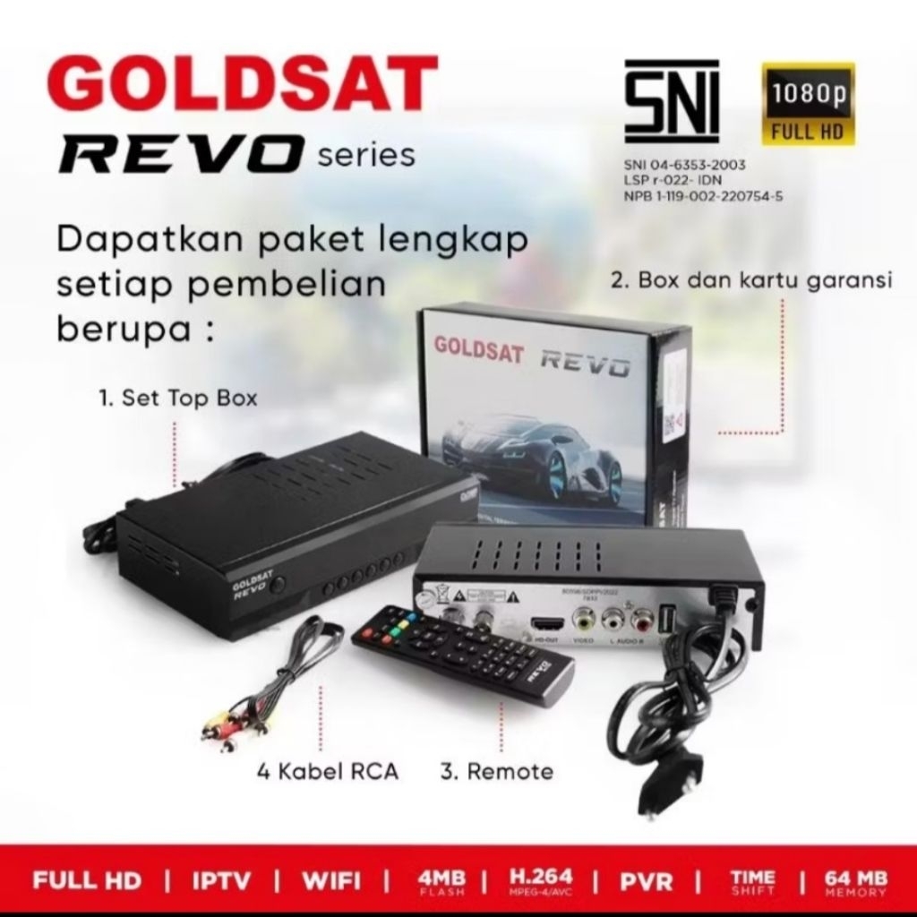 Set top box GOLDSAT REVO stb goldsat revo DVB T2 TV digital