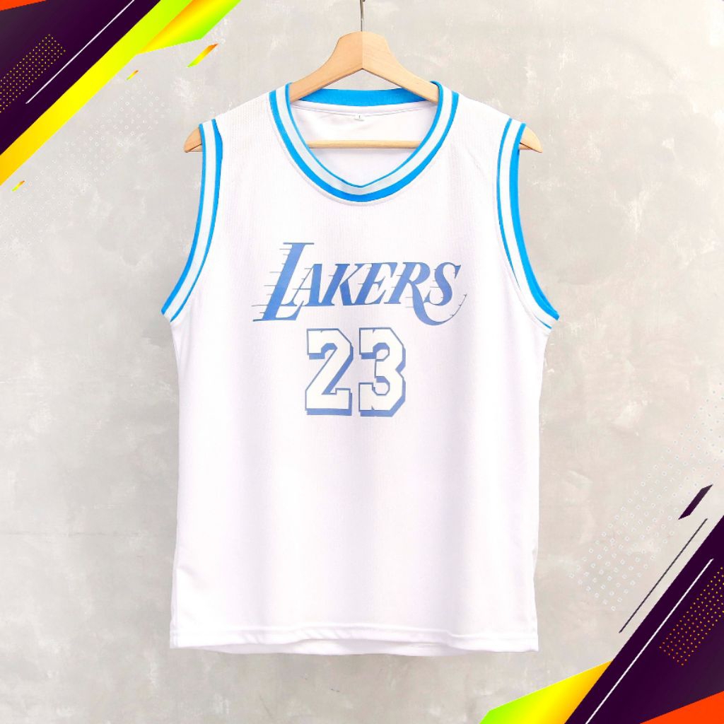 Jersey Basket K0B3 BRY4NT L4 L4K3R5 No 23 Kualitas Premiun Kaos Bola Basket Olahraga Pria Dan Wanita