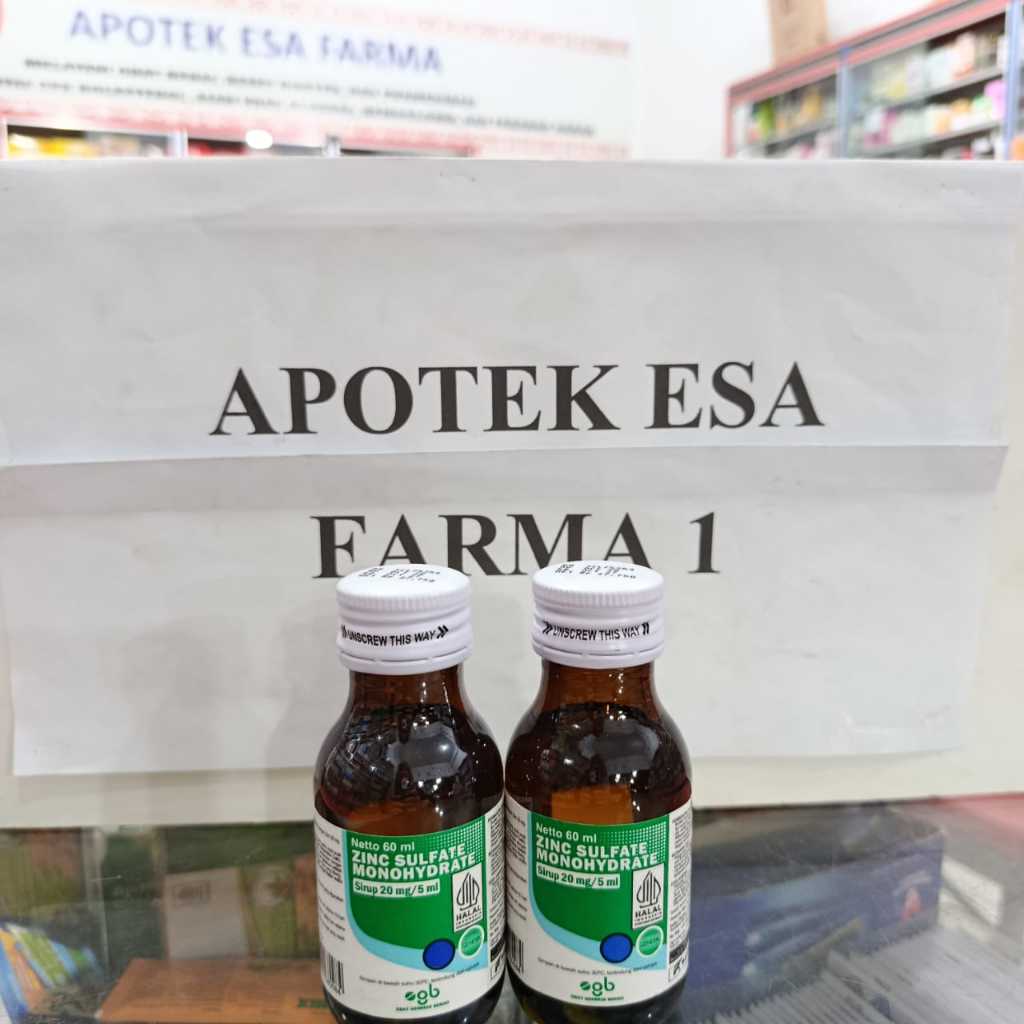 Zinc Sulfate 20 mg/5 mL Sirup 60 mL - Pelengkap Pengobatan Diare Anak