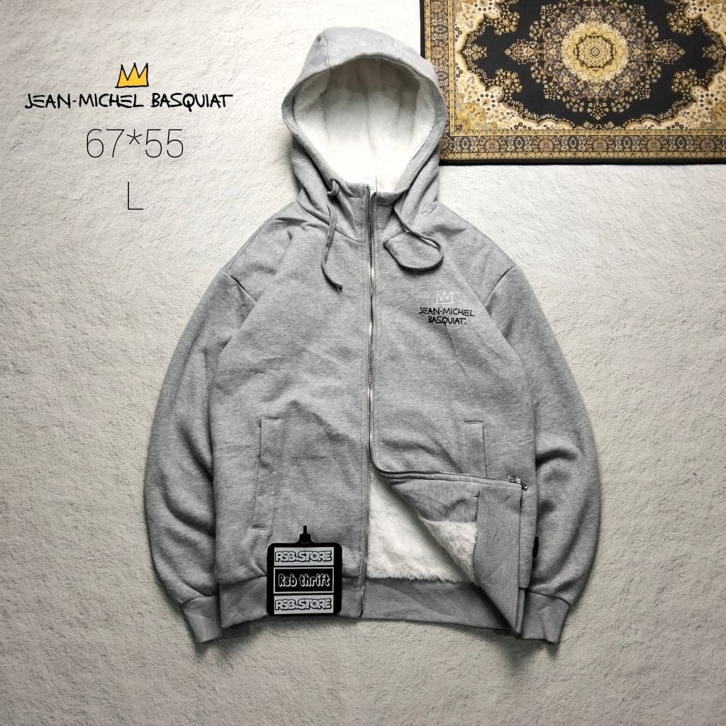 Hoodie Zipper sherpa jmb original 100% size L