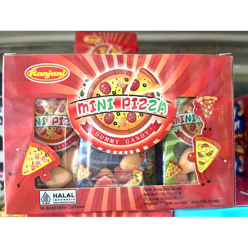 Ranjani mini pizza 1 box isi 30pcs / Mini pizza gummy