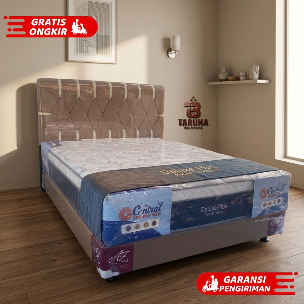 KASUR HOTEL PREMIUM SPRINGBED CENTRAL DELUXE POCKET PLUSHTOP ANTI GUNCANG GRATIS ONGKIR CIREBON TEGA