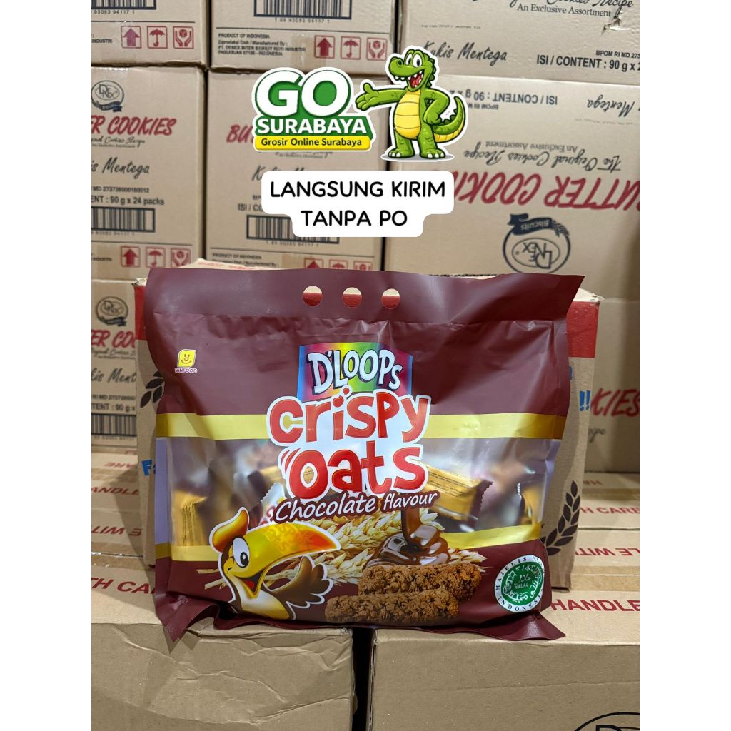 DLOOPS crispy oat 400 GRAM 1 dus isi 12 pouch