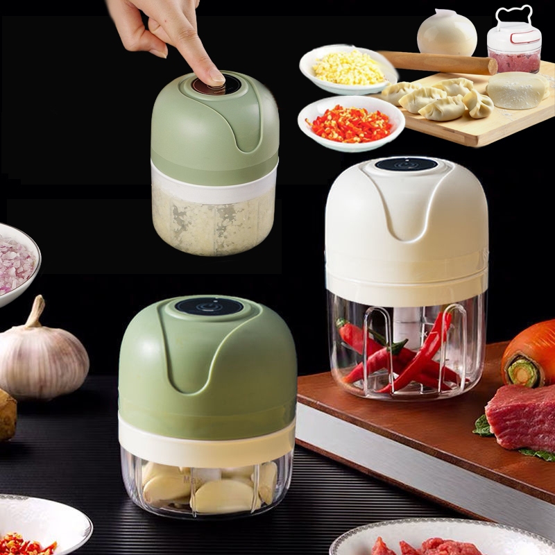 Mini Chopper Electric Rechargeable Cas Listrik USB Mini Blender Multifungsi Tanpa Kabel Tenaga Charg