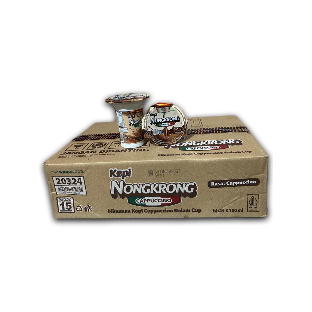 Kopi Nongkrong Cappuccino Minuman Kopi Dalam Cup 150ml (1 dus/24 pcs)