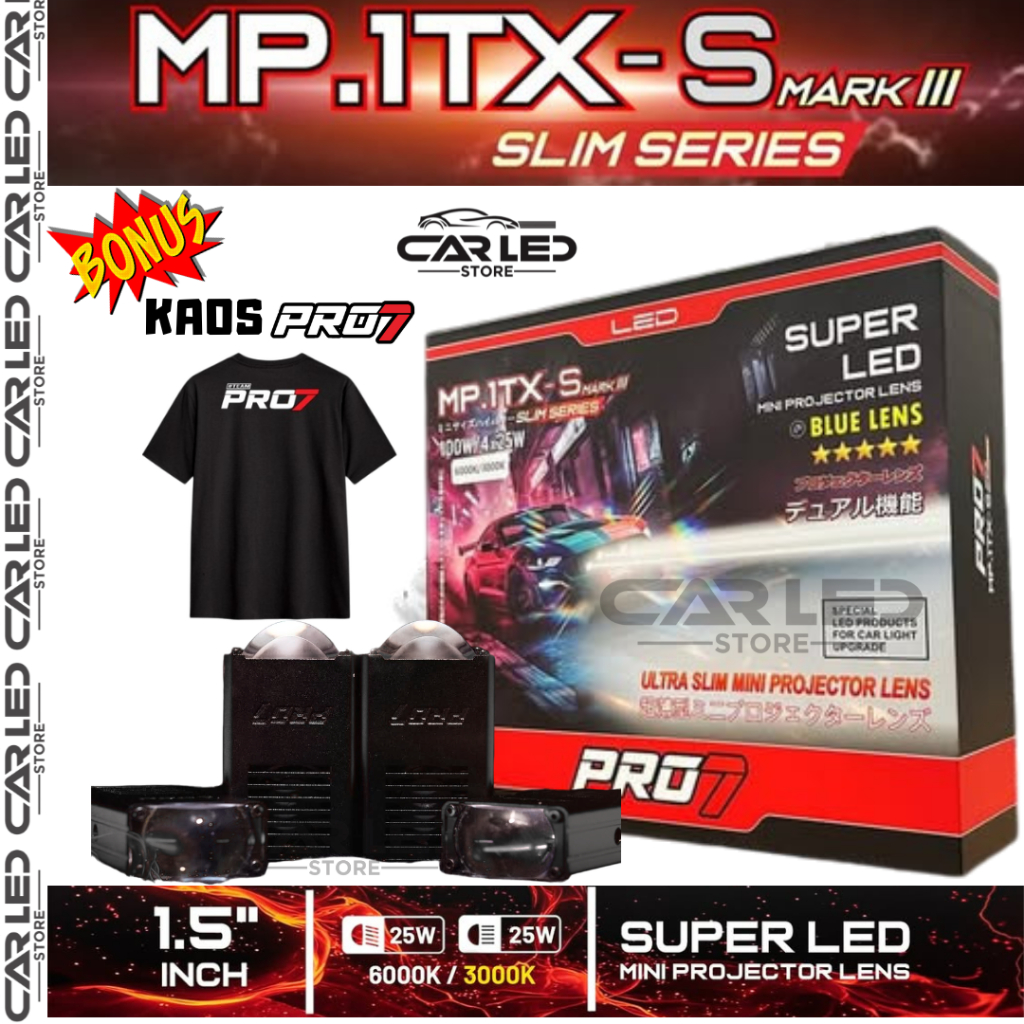 [BONUS KAOS] MINI PROJECTOR PRO7 MP 1TX MP1TXS MP.1TX-S MP 1TX -S SLIM MARK III SERIES PRO7 PRO 7 10