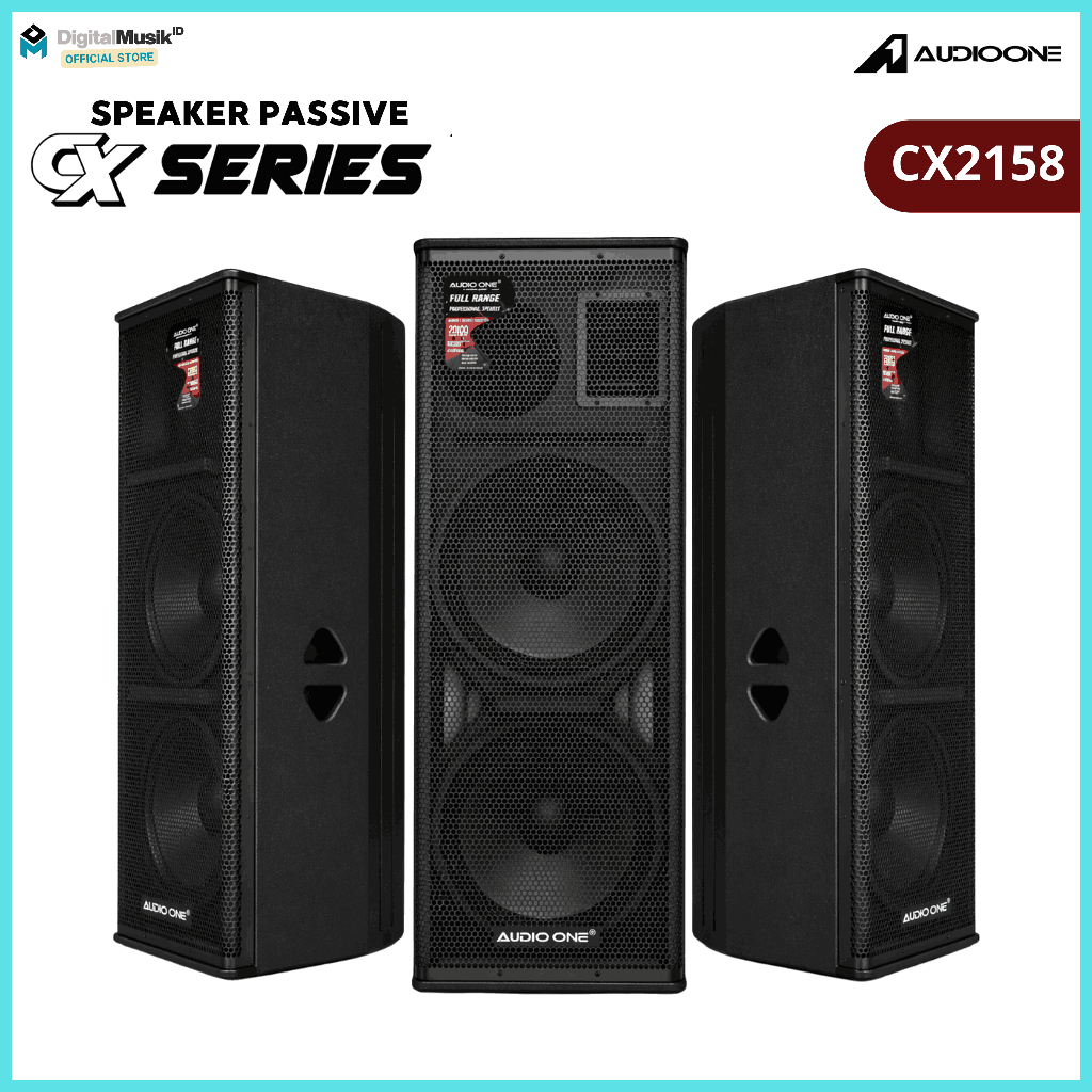AUDIO ONE Speaker 3 Way Pasif CX 2158 Double  15 inch + 8 Inch Sound System Original | DM