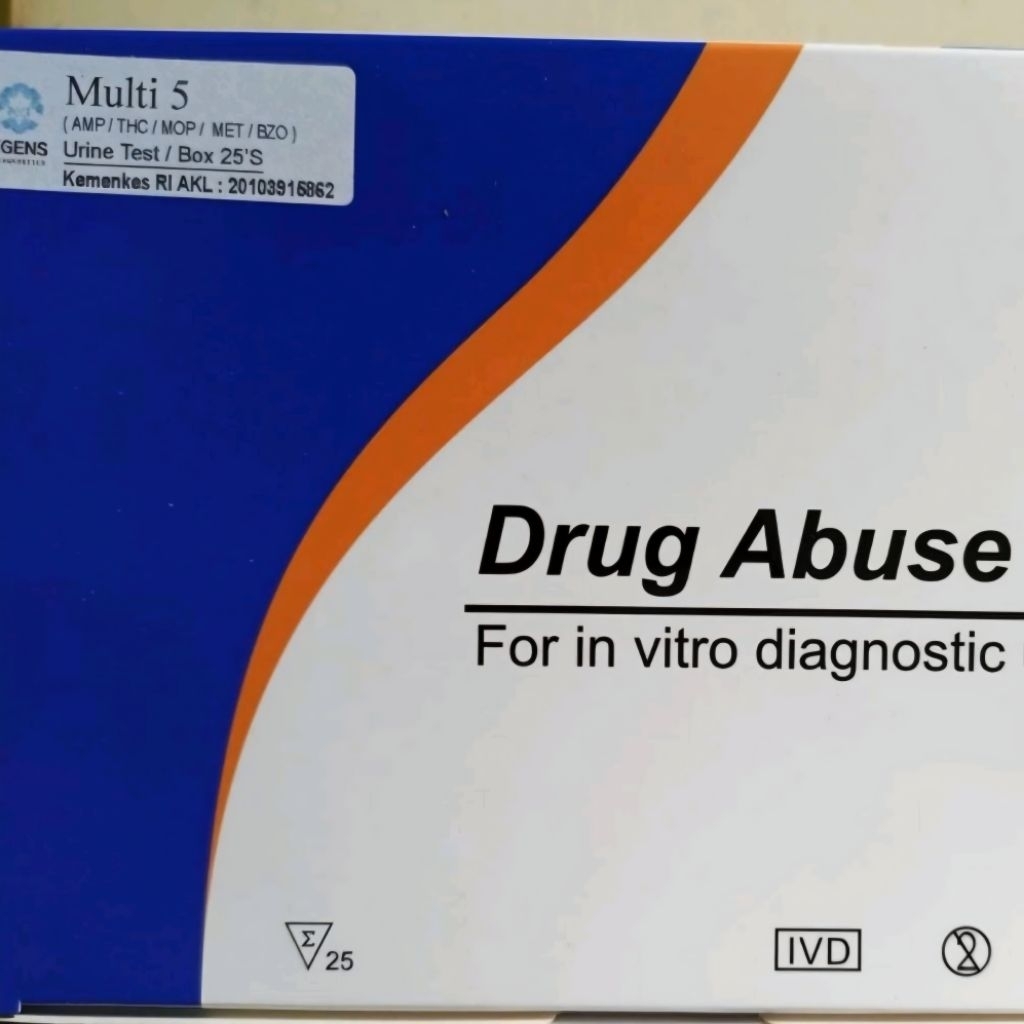 DRUG ABUSE TEST MULTI 5 PARAMETER MEREK EGENS ECERAN