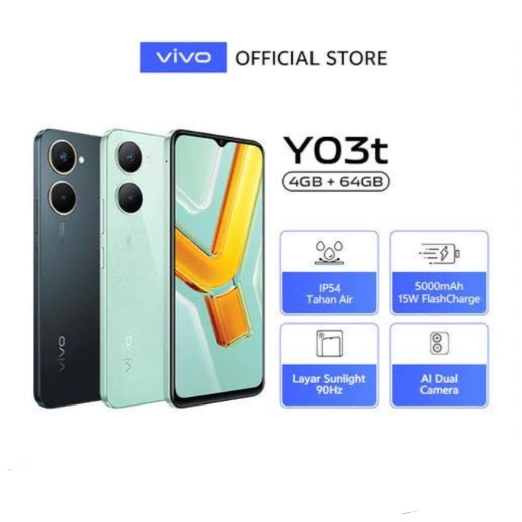HP VIVO Y03T RAM 4/64GB - VIVO Y 03T RAM 4GB ROM 64GB BLACK