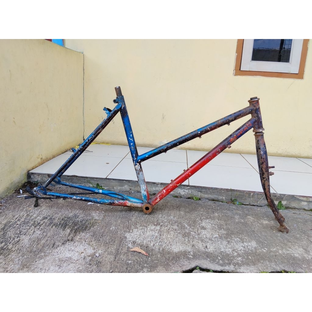 FRAME FORK SEPEDA FEDERAL LADY BAN 24" SIZE FRAME 18" NON SERI JADUL VINTAGE ANTIK