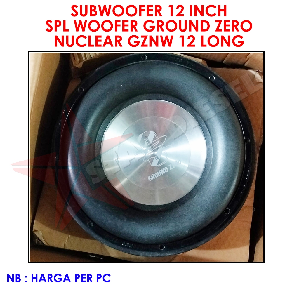 SUBWOOFER 12 INCH SPL WOOFER GROUND ZERO NUCLEAR GZNW 12 LONG