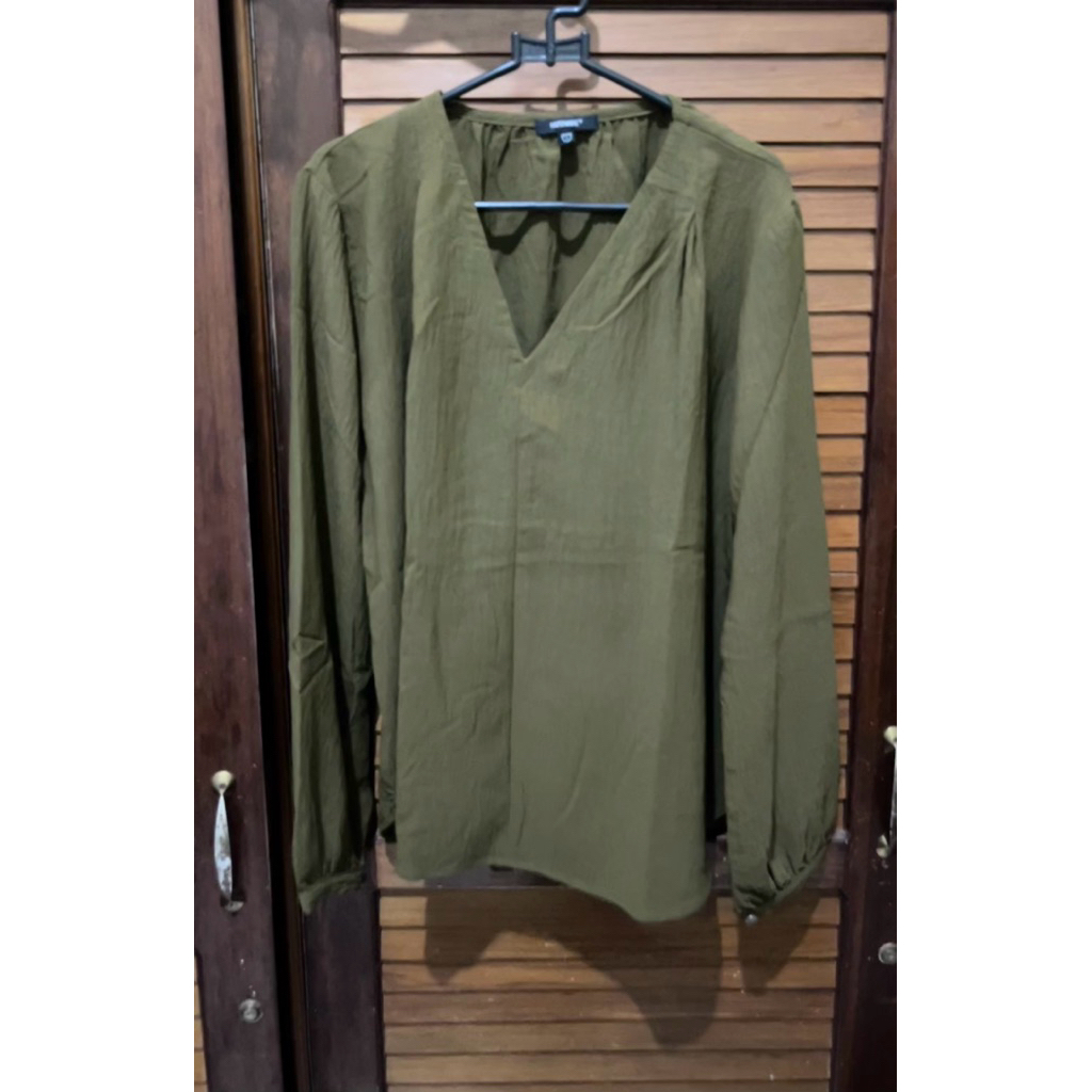 blouse green olive hardware prelove