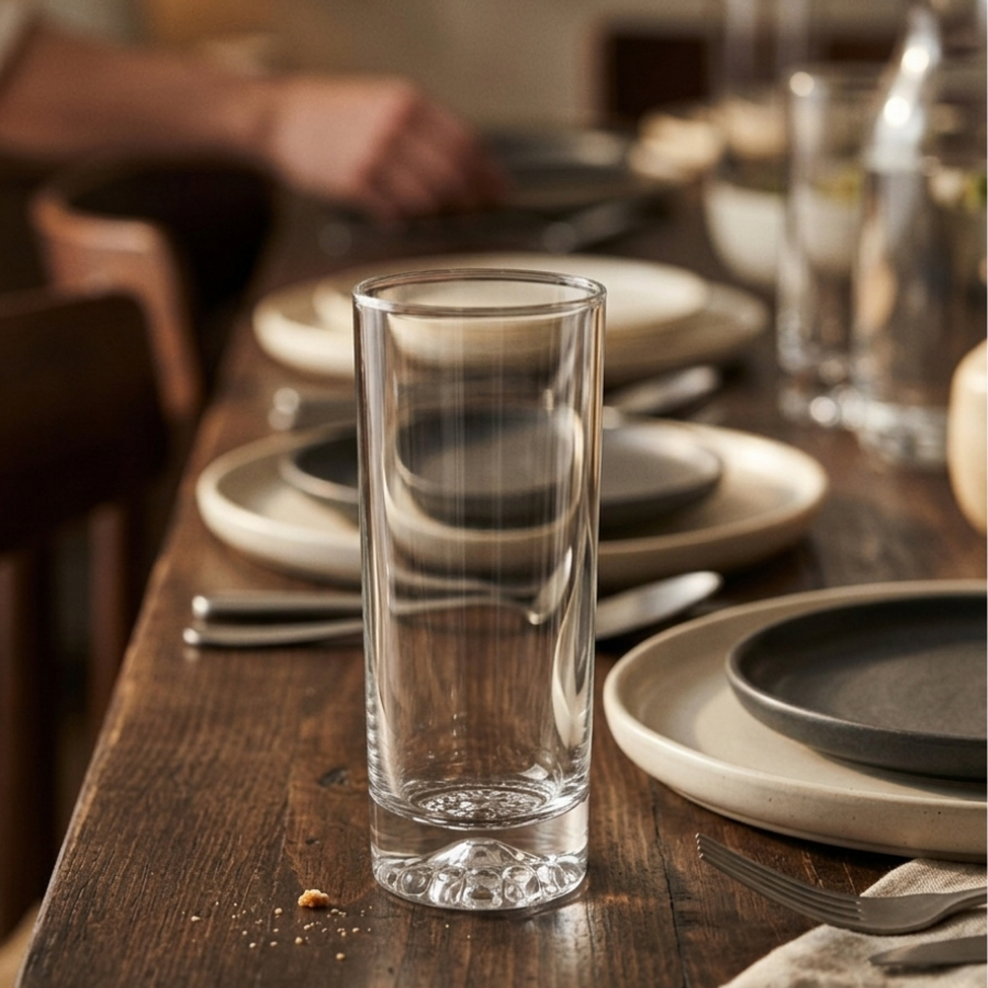 Gelas Minum Kaca 290ml Desain Gunung - Aesthetic Fuji Glass Premium Slim Highball