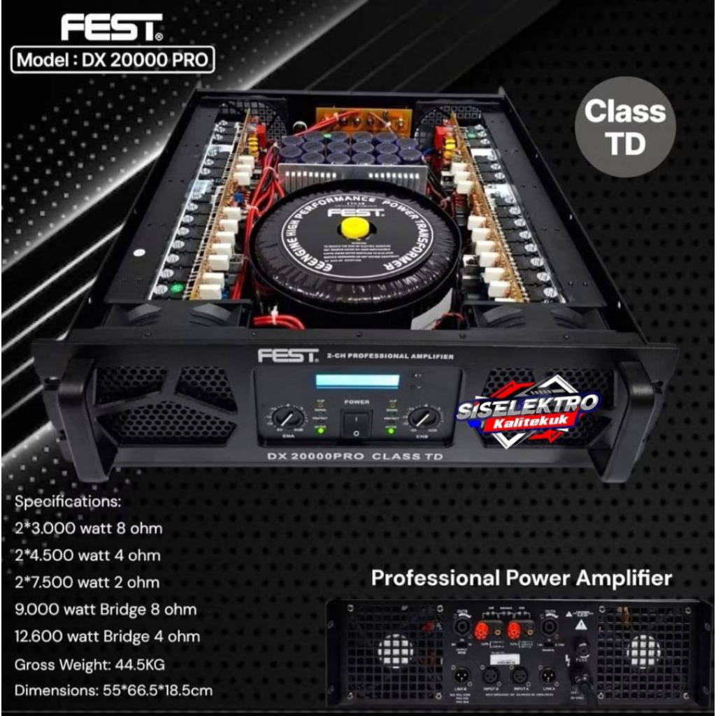 power amplifier Fest dx 20000 pro class td power fest dx20000