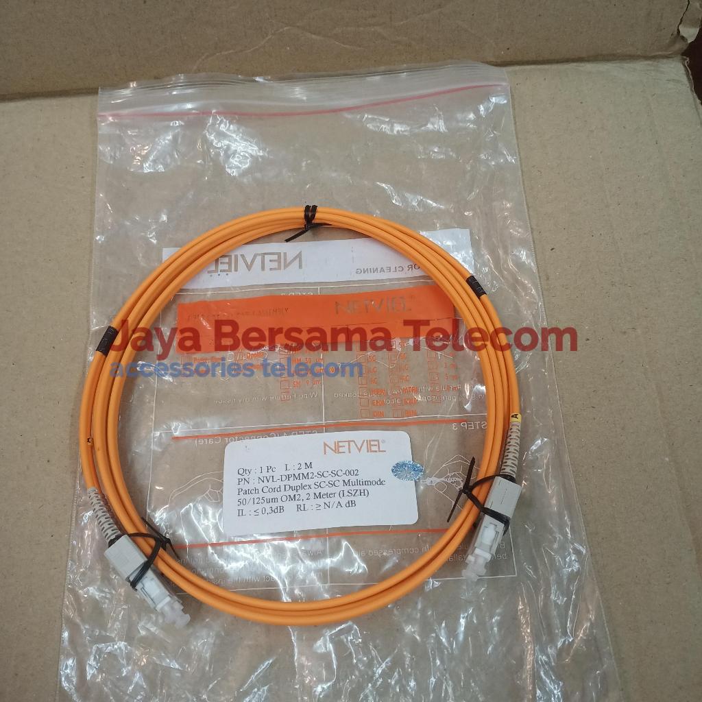 NETVIEL NVL-DPMM2 SC-SC-002 Patch Cord FO SC-SC Duplex OM2 Multimode 50/125um LSZH Kabel 3mm Panjang