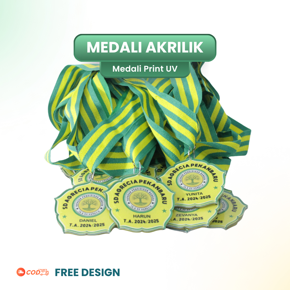 Medali Akrilik, Medali Akrilik Print UV, Medali Akrilik Murah, Medali Akrilik Pekanbaru, Medali Akri