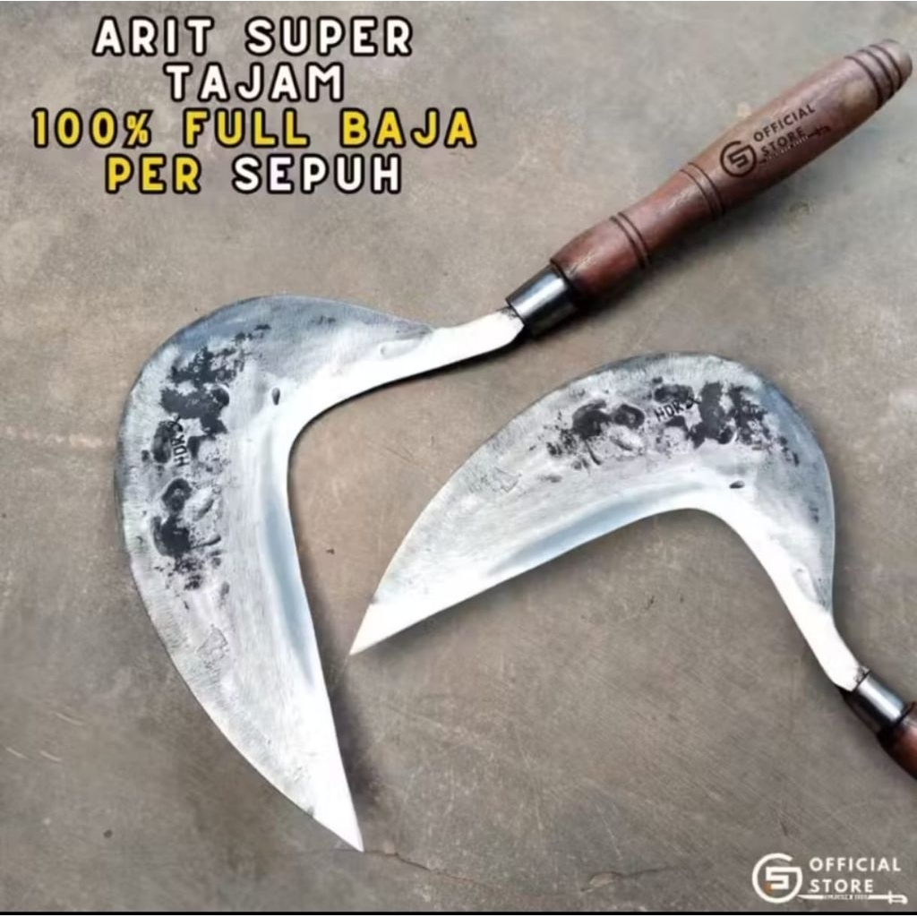 arit rumput super tajam full baja asli model jawaan cap sinar