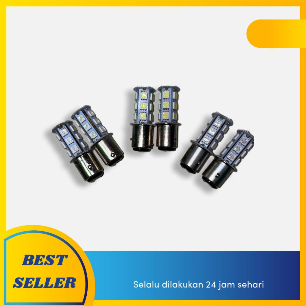 Lampu rem kaki 2 putar 1157 18 led 24volt kedip Flash