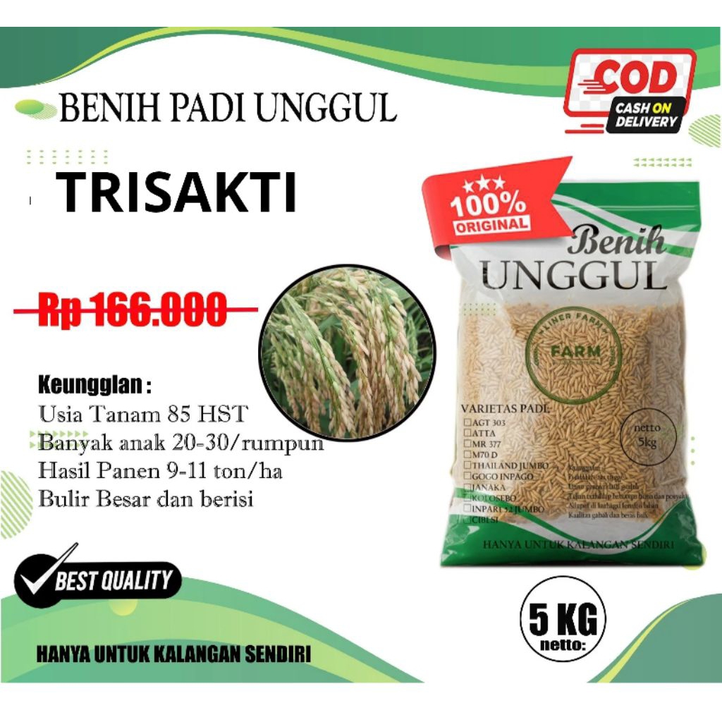 benih padi Trisakti genjah 5kg.