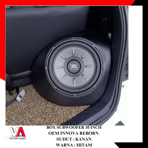 Box Sudut Subwoofer 10 Inch OEM Toyota Innova Reborn Bahan MDF 18mm Audio Mobil