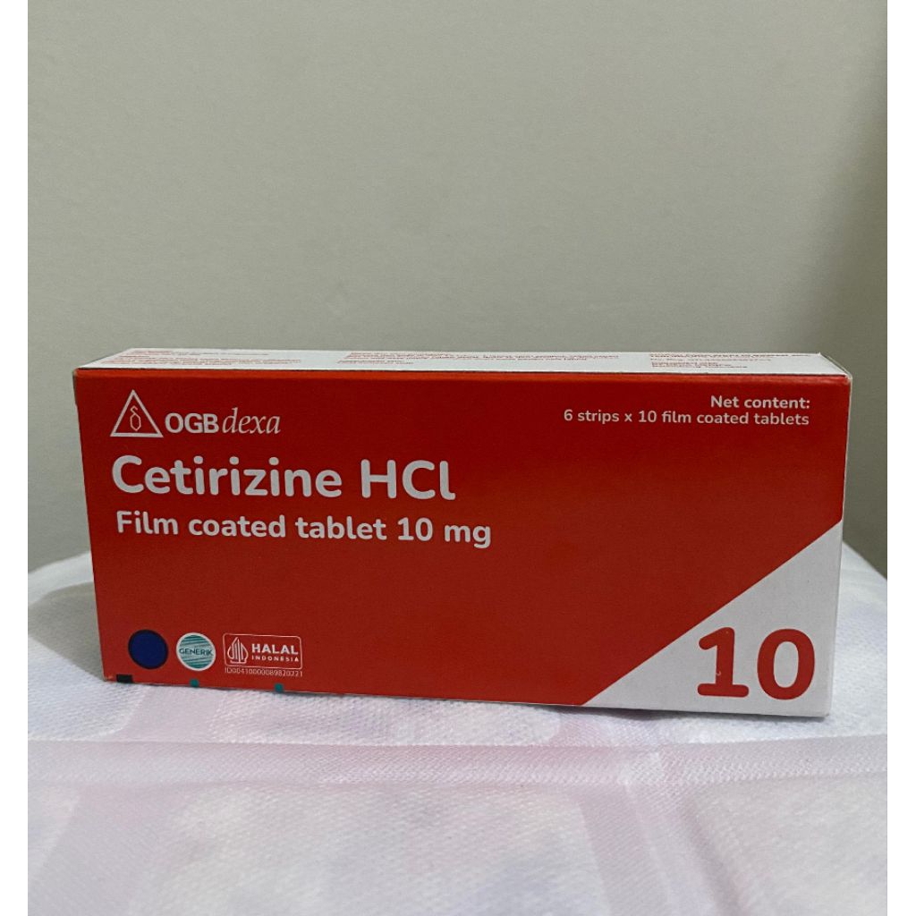 Cetirizine 10mg OGB Dexa box 60 Tablet