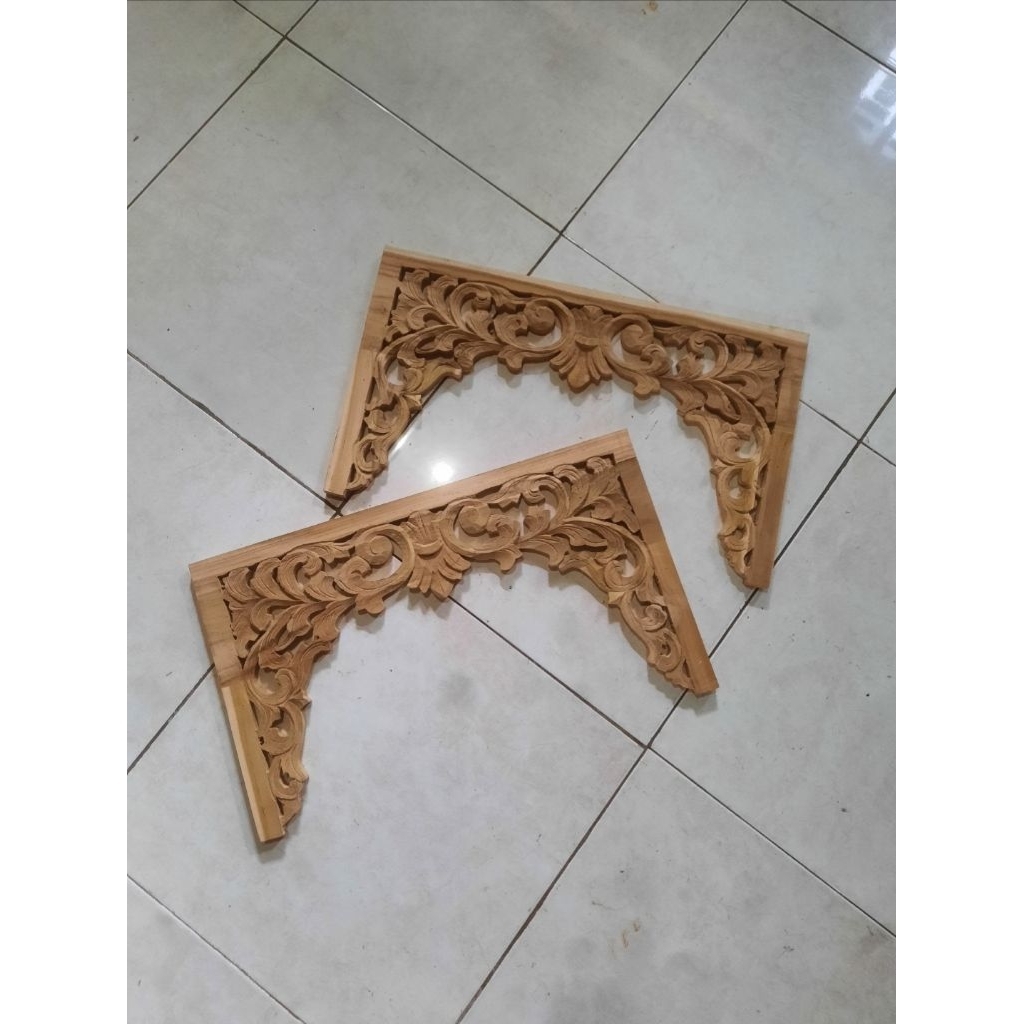 ukiran hiasan pintu/jendela kayu jati