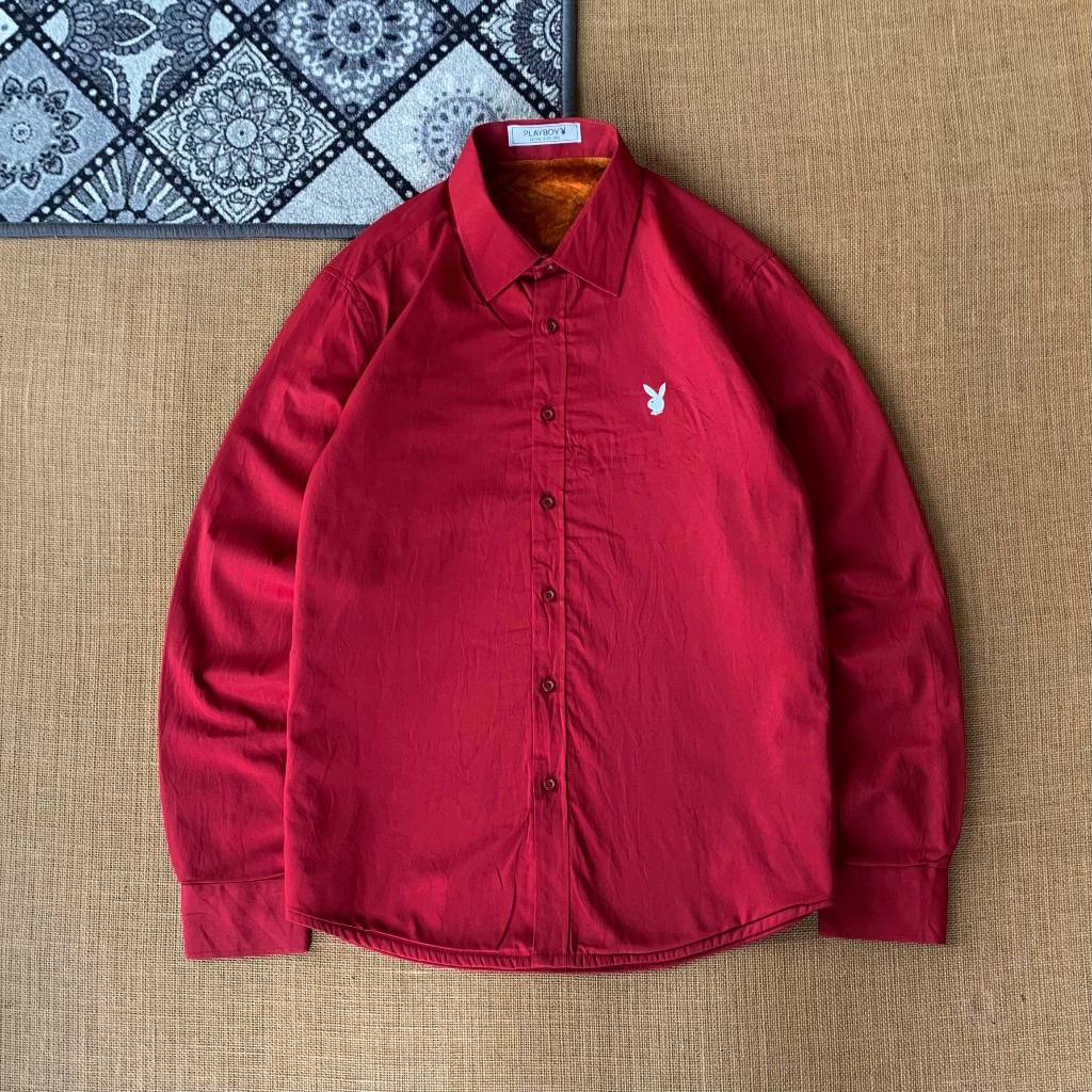 kemeja Outer Tebal Playboy size S (seperti baru) 100% original 250426E
