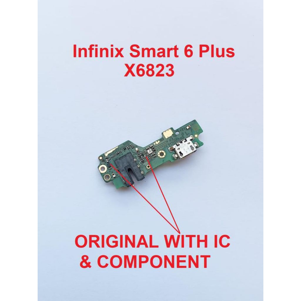 Papan Konektor Cas INFINIX SMART 6 PLUS X6823/ Papan Cas Con Cas PCB Board Plug In Infinix Smart 6 P
