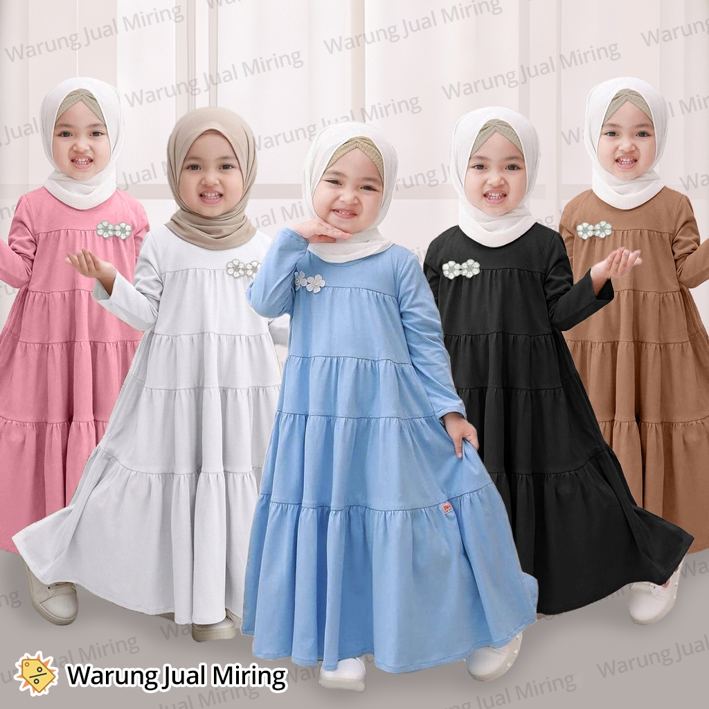 Baju Gamis Anak Perempuan & Remaja 1-16 Tahun Baju Muslim Cewek Tanggung Dewasa Princess Dress Balit