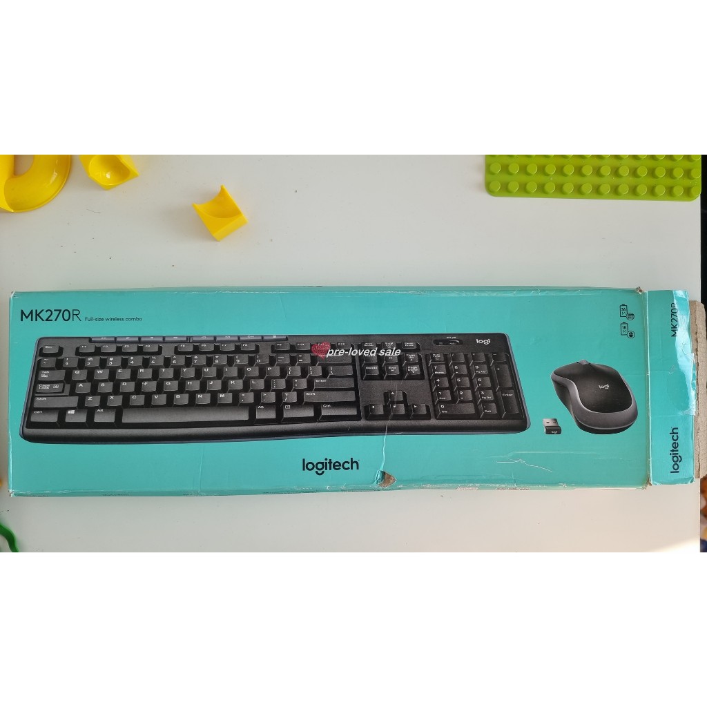 Logitech MK270R Wireless Keyboard and Mouse Combo Preloved GC