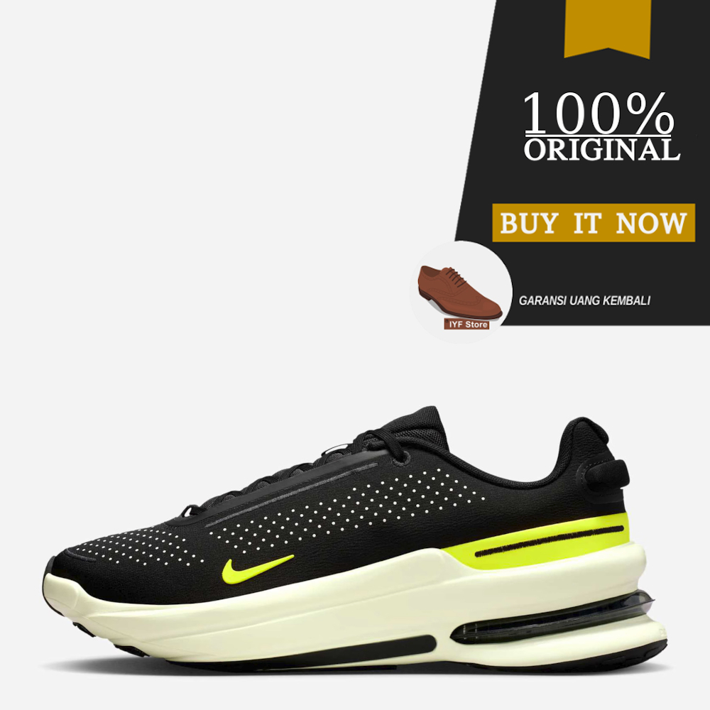 Sepatu Pria Original Nike Air Zoom Upturn SC - Black/Volt