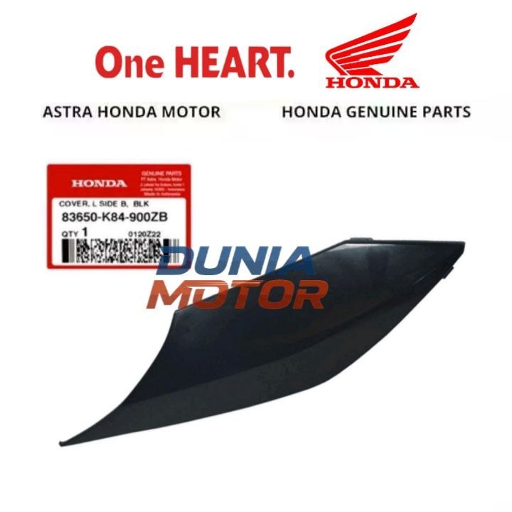 Cover Body Kiri Side B Hitam CRF 150L K84 Original Honda AHM 83650-K84-900ZB Tutup Aki Case Bodi Lef